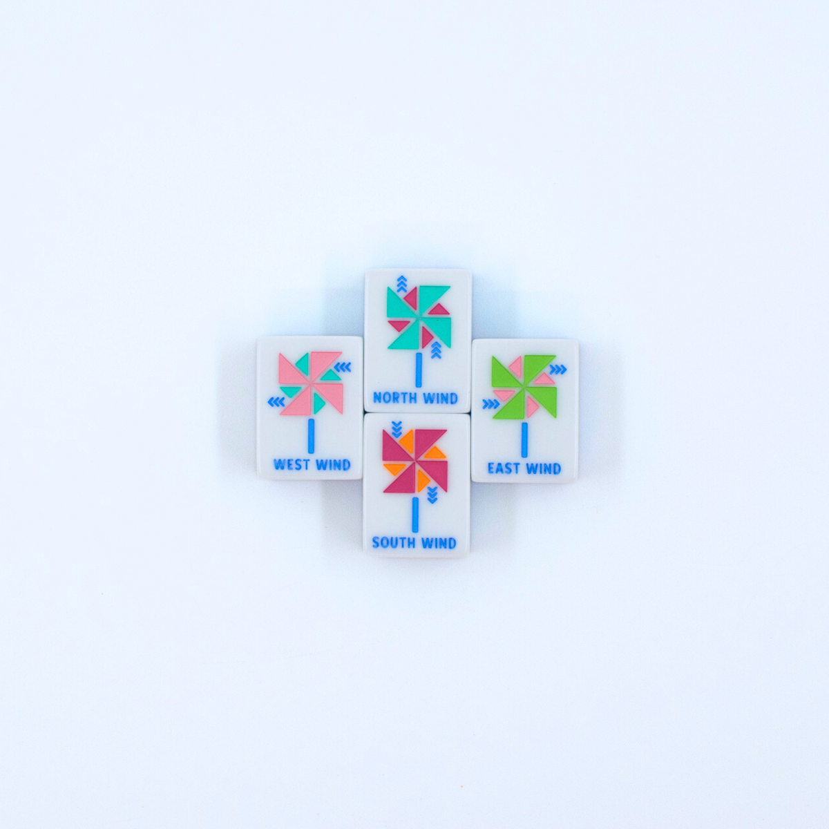 Crystal Prism Blue | Mahjong with Bold Angles and Vibrant Vibes | 1.25" x 0.9" x 0.7"