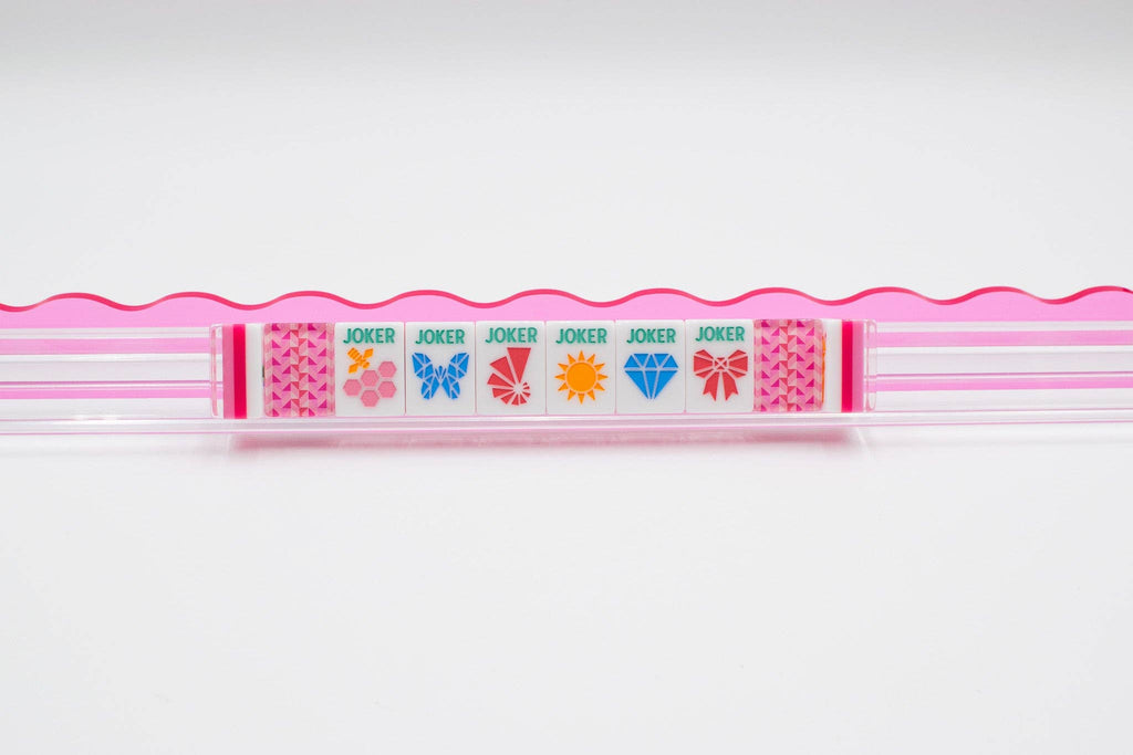 Crystal Prism Pink | Mahjong with Bold Angles and Vibrant Vibes | 1.25" x 0.9" x 0.7"