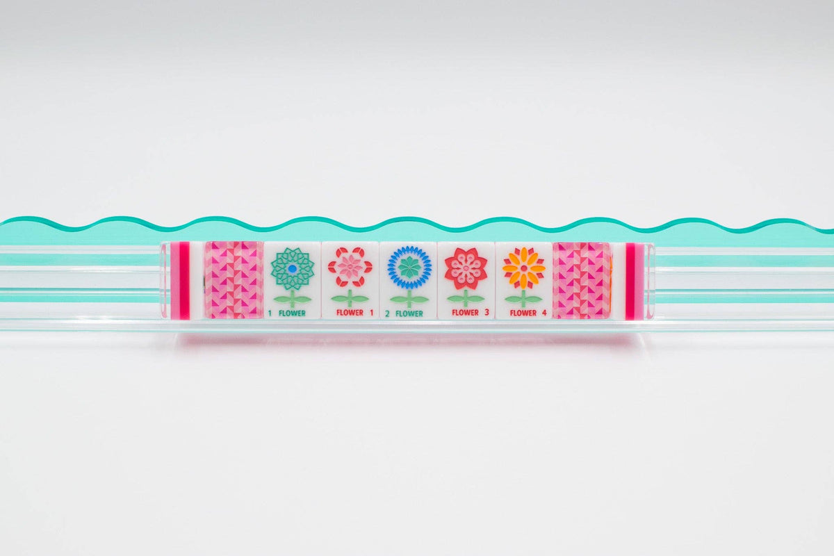 Crystal Prism Pink | Mahjong with Bold Angles and Vibrant Vibes | 1.25" x 0.9" x 0.7"