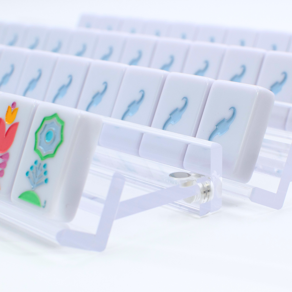 MAHJONG RACKS | Premium Acrylic | 4 Racks + 4 Pushers
