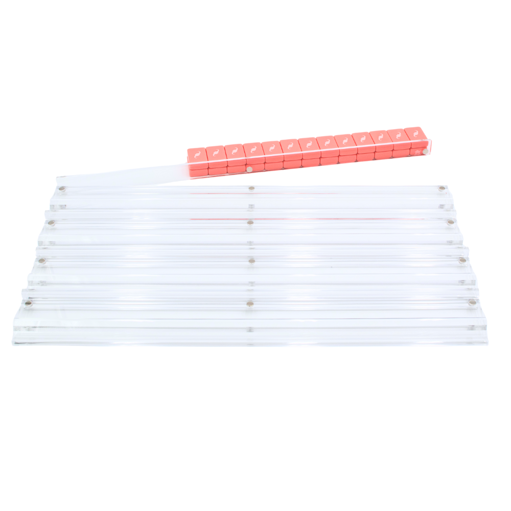 MAHJONG RACKS | Premium Acrylic | 4 Racks + 4 Pushers
