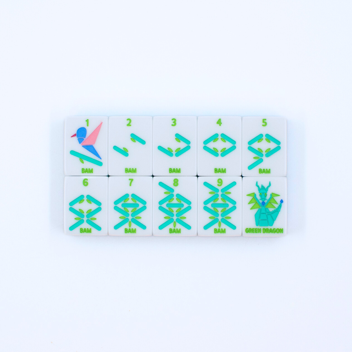 Crystal Prism Blue | Mahjong with Bold Angles and Vibrant Vibes | 1.25" x 0.9" x 0.7"
