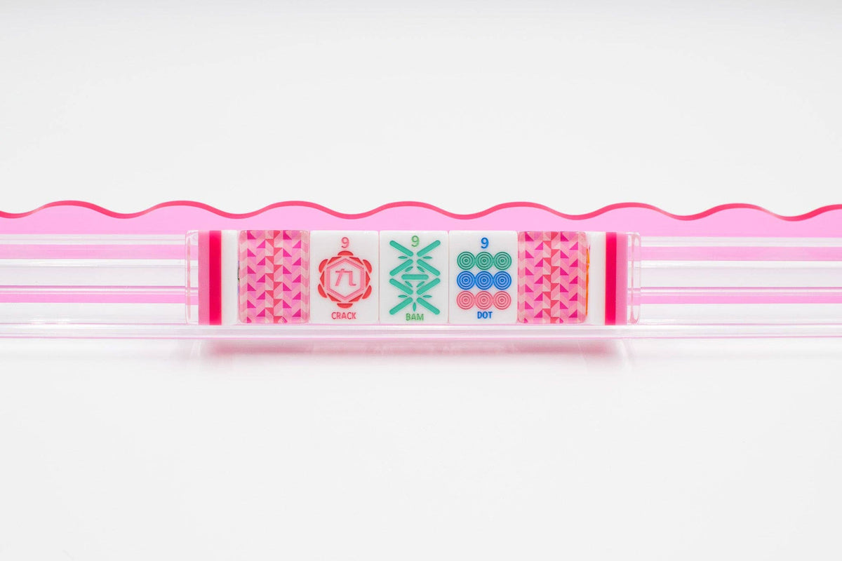 Crystal Prism Pink | Mahjong with Bold Angles and Vibrant Vibes | 1.25" x 0.9" x 0.7"