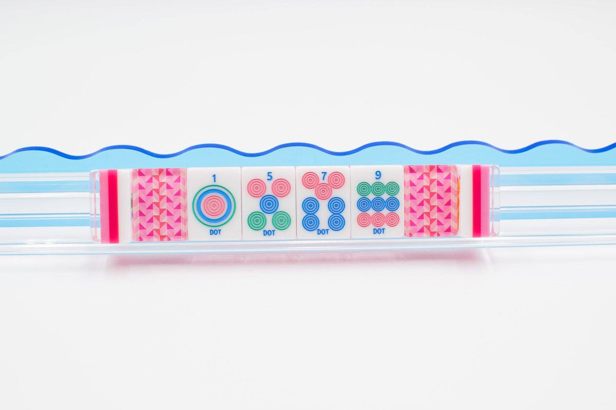 Crystal Prism Pink | Mahjong with Bold Angles and Vibrant Vibes | 1.25" x 0.9" x 0.7"