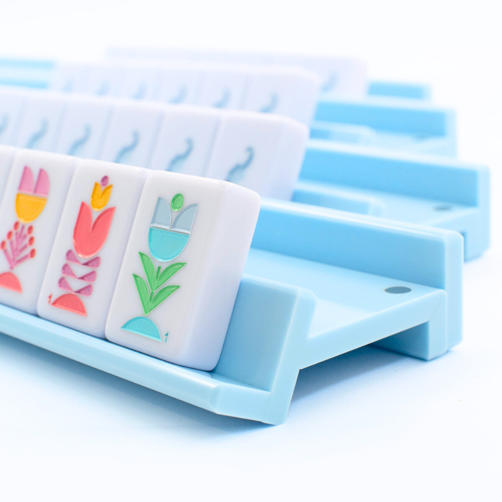 MAHJONG RACKS | Premium Acrylic | 4 Racks + 4 Pushers